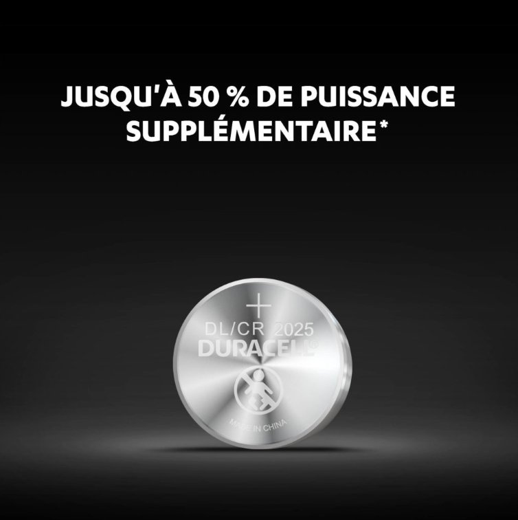 Piles CR2025 - Lot De 5 - 3V - Valides Jusqu'en 2025 - Pour Clés Voiture Et Appareils Électroniques